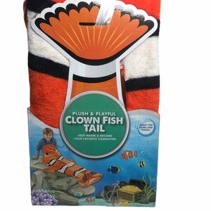 New Plush and Playful Clown Fish Tail Blanket